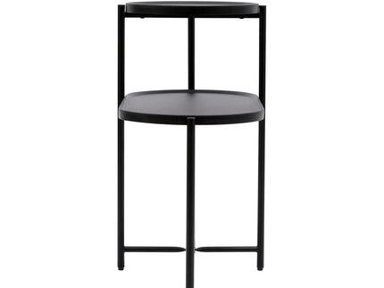Round Coffee Table With Storage Tray 2 Tier Oval End Tables Wooden Small Side Table For Living Room