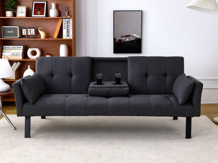 Sofa Bed With Foldable Design And Cup Holder
