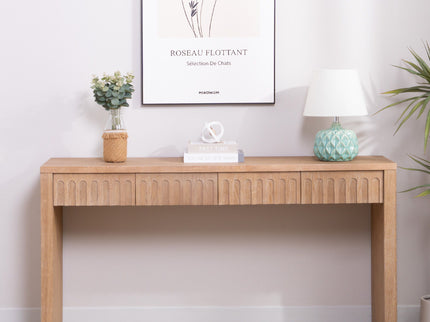 Modern Console Table With 4 Drawers, Entryway Table