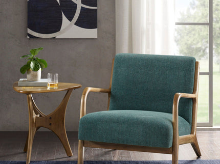 Mid-Century Style Lounge Chair With Upholstered Seat