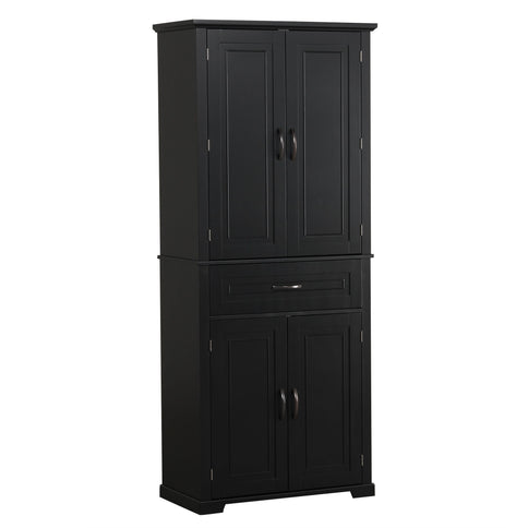 Bathroom Storage Cabinet With Doors And Drawer, Adjustable Shelf