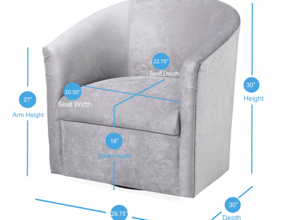 Eden - Swivel Chair With Upholstery And Hardwood Frame