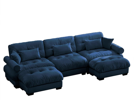 Super Comfort Oversized Modular Sectional Sofa With Movable Ottoman