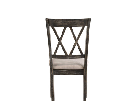 Claudia II - Weathered 7 Pieces Dining Room Set - Gray