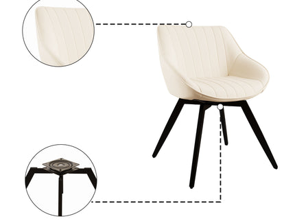 Round Dining Table Set With Tulip Design And 2 Chairs