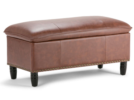 Emily - Storage Ottoman - Cognac