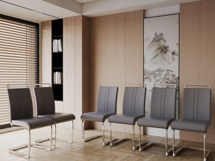 Modern Dining Chairs With Padded Seat, High Back