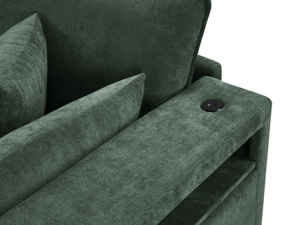 Modern Sectional Sofa U-Shaped With Movable Ottoman Storage Armrests And USB Ports