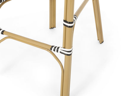 Outdoor Pe Rattan French Barstool Set