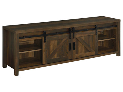 Clover - Fireplace TV Stand - Brown