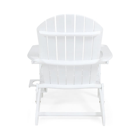 Zenithia - Outdoor Foldable Adirondack Chair With 2 Cup Holders