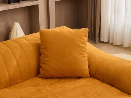 Oversized 2 Seater Loveseat With 2 Decor Throw Pillows, Deep Seat Sofa For Living Rooms