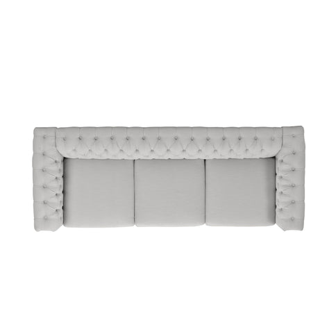 Chesterfield Style 3 Seater Sofa With Deep Button Tufting
