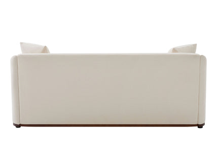 3 Seater Sofa With Wrap Around Armrests And Throw Pillows