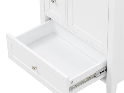 Modern Bathroom Vanity With Sink, Soft Close Drawers & Door, Storage Rack