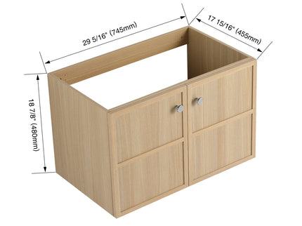 Modern Wall Mounted Bathroom Vanity With Soft Closing Doors