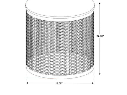 Drum Base Accent Table - Brown