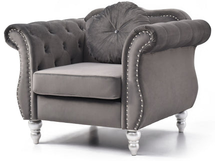 Chic Transitional Flared Arm Chair