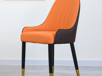 Modern Sponge-Filled Dining Chair, Solid Wood Metal Legs, Suitable For Restaurants, Living Rooms And Rooms (Set of 2)