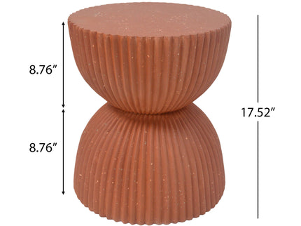 Side Table With Speckled Ribbed Texture
