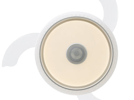 Invisible Ceiling Fan With Remote Control And 36W LED Light, 120V DC Motor, 3 Blades - White