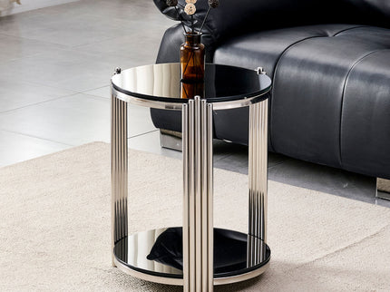 Round Table With Double Layer Storage