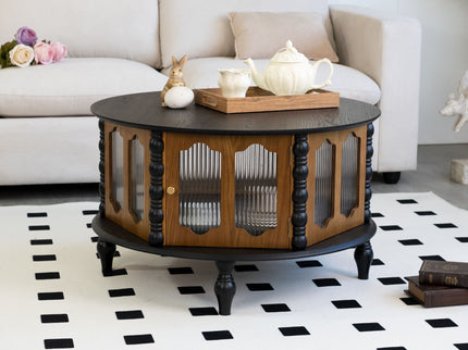 Round 3 Door Storage Coffee Table For Living Room