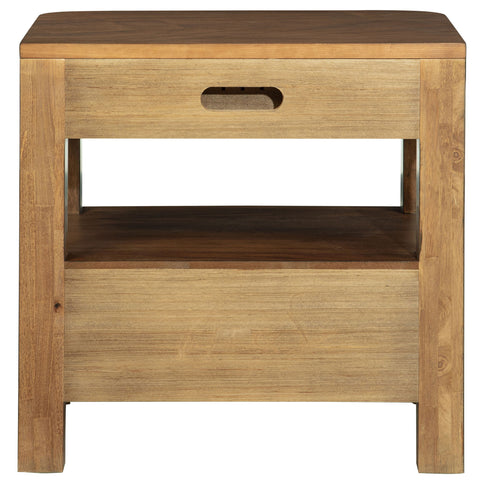 Verona - 2 Drawer Bedside Table With Hidden Storage - Walnut