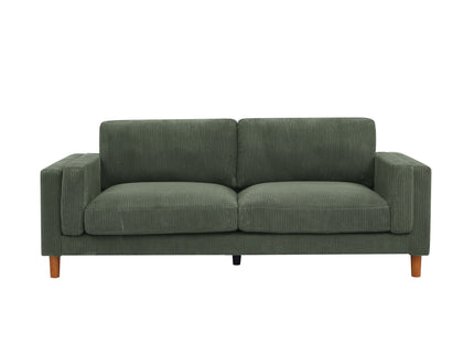 Upholstered Square Arm Sofa - Dark Green
