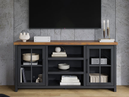 TV Stand Console For TVs Up To 80" - Black / Whiskey