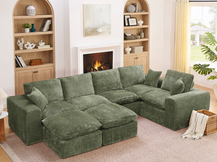 Sectional Sofa With Moveable Ottoman