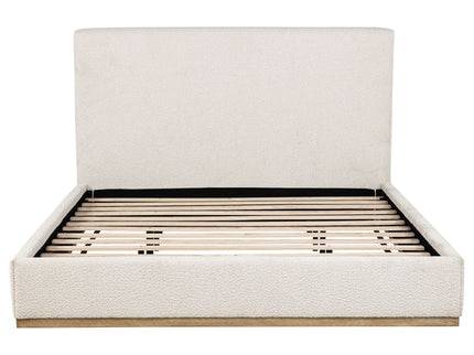 Talbot - Eastern King Platform Bed With Elevated Headboard - Cream