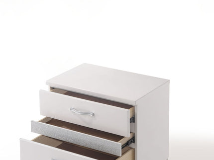 Naima II - High Gloss Nightstand - White