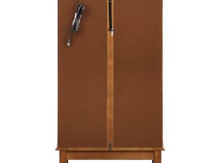 Curio Cabinet Lighted Curio Diapaly Cabinet With Adjustable Shelves And Mirrored Back Panel, Tempered Glass Doors (3 Tier), (E26 Light Bulb Not Included)