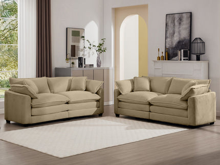 Elegant Oversized Sectional Sofa Set With Deep Seats And Flexible Layout