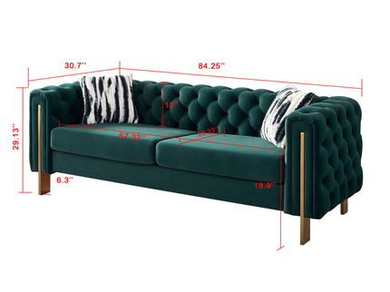 Chesterfield - Modern Tufted Living Room Sofa, 84.25''W Couch