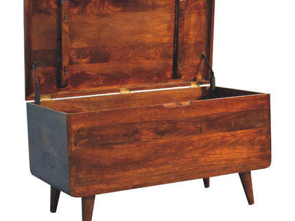 Curved Blanket Box - Chestnut