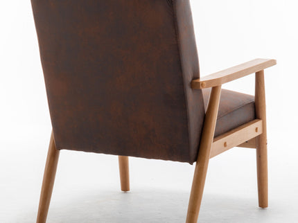 Wide Arm Chair - Brown