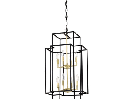 8 Light Lantern Chandelier Lighting, Entryway Chandeliers For High Ceilings, Chandeliers For Dining Room, Foyer, Entry, Staircase, Hallway, Height Adjustable (E12 Bulbs Not Included)