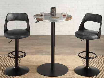 Sabi - Adjustable Stool With Swivel - Dark Brown
