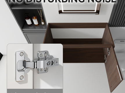 Floating Bathroom Vanity Cabinet With Soft Close Double Doors, Spacious Interior Storage, Wall Mounted, Cabinet Only