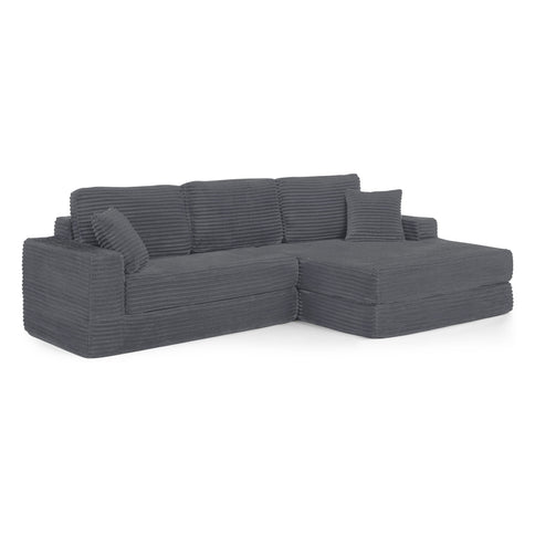 Modern Minimalist L Shape Modular Sectional Sofa, Couch