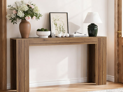 Farmhouse Style Extra Long Walnut Console Table