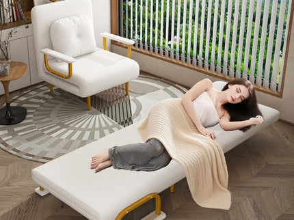3 In 1 Convertible Folding Sofa Bed With Adjustable Backrest And Pillow