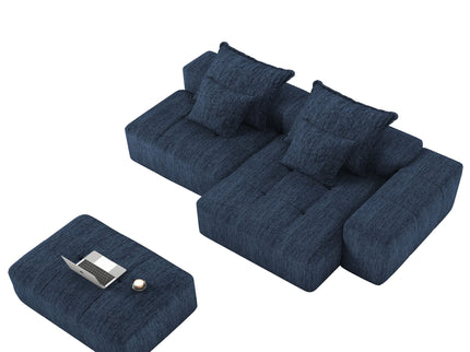Modern Oversized Diy Combination Modular Sectional Sofa & Pillows