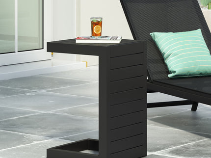 Aluminum Outdoor C - Shaped Side Table For Patio