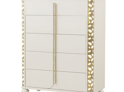Cinderella - Chest With LED Accents And 5 Storage Drawers - Beige