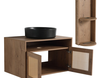 Bathroom Vanity & Art Sink And Storage Rack, Float Mounting Design