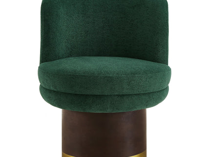 Round Swivel Accent Chair With Ergonomic Backrest For Living Room