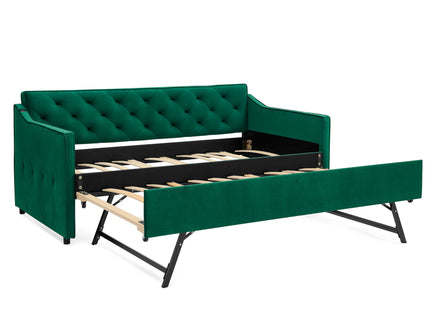 Daybed With Pop Up Trundle And USB Charging Armrest